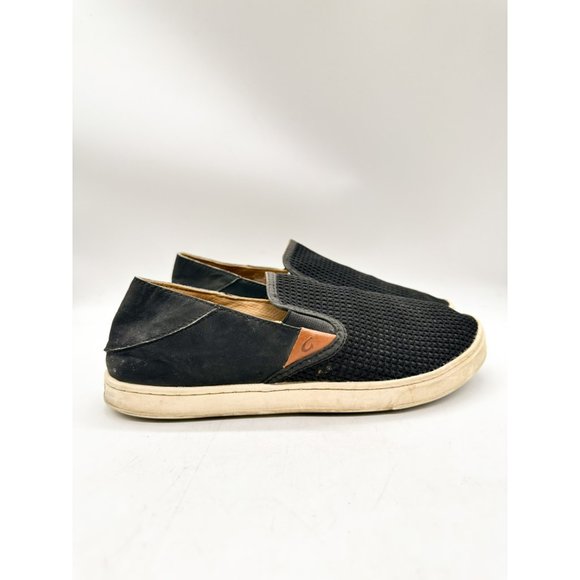 Olukai Pehuea Women's Slip On Sneakers Black Breathable Casual 9.5 - Picture 3 of 10